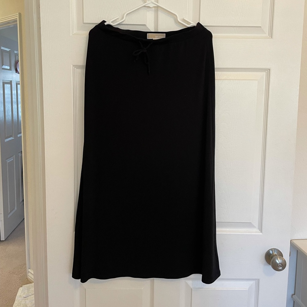 Michael Kors petite medium long black dressy skirt